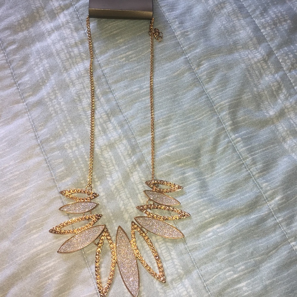 Silver gold necklace